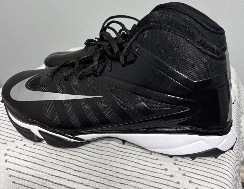 Nike Vapor Pro 3/4 Destroyer Turf Cleats Men’s 14.5 Black Silver 527879-001 NWOB - Picture 3 of 7